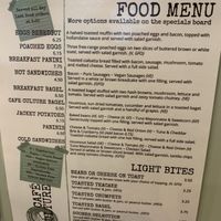 Food menu  at Inspiration in Driffield