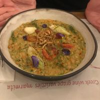 Riceless vegetable risotto (amazing) at Marmita in Skiathos