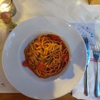 Vegan pasta at Marmita in Skiathos