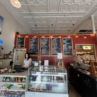 Menu board  at Ginger's Garden Cafe in Springville
