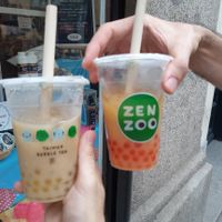 our bubble teas (mine on the left, really tasteless) at ZenZoo in Madrid