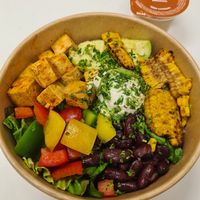 Vegan burrito bowl at Pottsalat in Essen