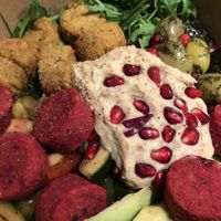 Vegan Bowl with extra falafel at Pottsalat in Essen