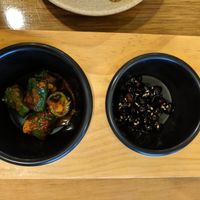 Spicy peppers and sweet beans at Soonnam Siraegi 순남시래기 - Jung-gu in Seoul