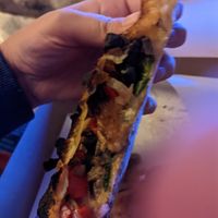 Create a calzone with vegan ricotta and vegan mozz at Create A Pizza in Rochester