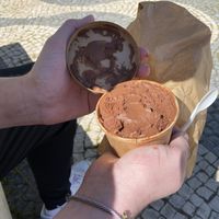 Belgium chocolate ice cream  at Scoop 'n Dough in Lisbon