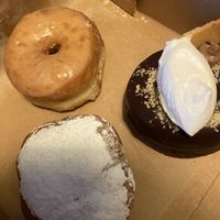 Original, hazelnut cream and chocolate tart  at Scoop 'n Dough in Lisbon