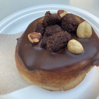 Donut chocolate and hazelnut  #Veganuary at Scoop 'n Dough in Lisbon