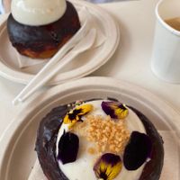 Raspberry donut  at Scoop 'n Dough in Lisbon