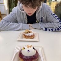 Apple crumble and pannacotta   at Scoop 'n Dough in Lisbon