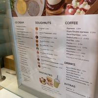 Menu with labelled allergens   at Scoop 'n Dough in Lisbon