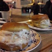 Ice cream sandwich at Scoop 'n Dough in Lisbon