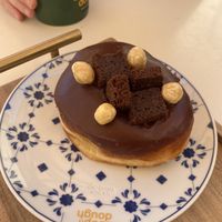 Chocolate and hazelnut donut   at Scoop 'n Dough in Lisbon