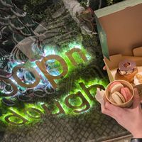 Macarons and doughnuts   at Scoop 'n Dough in Lisbon