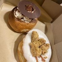 Tiramisu and apple pie doughnuts   at Scoop 'n Dough in Lisbon