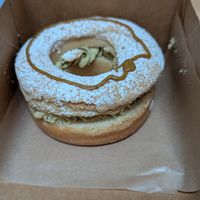Pistachio donut at Scoop 'n Dough in Lisbon