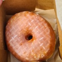 Original donut at Scoop 'n Dough in Lisbon
