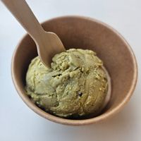 Pistachio ice cream at Scoop 'n Dough in Lisbon