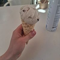 Cookie dough and brownie (semi licked) at Scoop 'n Dough in Lisbon