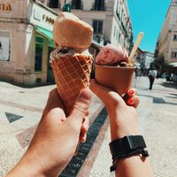 Vegan gelato  at Scoop 'n Dough in Lisbon