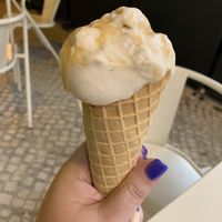 Caramel ice cream  at Scoop 'n Dough in Lisbon