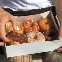 we could not just take one. at Scoop 'n Dough in Lisbon