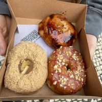 apple pie, pbj and creme brûlée  at Scoop 'n Dough in Lisbon