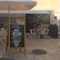 Outside at Scoop 'n Dough in Lisbon