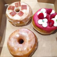 Maple bacon, raspberry, vanilla glaze at Scoop 'n Dough in Lisbon