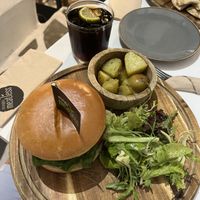 Burger platter  at Healthylicious in Mykonos