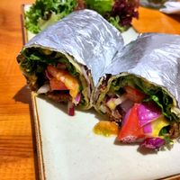 Yeeros pea protein at Healthylicious in Mykonos