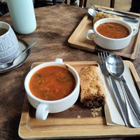 Mushroom sausage roll and soup deal at Myo in Cork