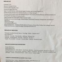 Printed price list at Medicine in Birmingham