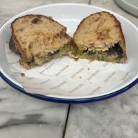 Mushroom chimichurri toastie  at Medicine in Birmingham