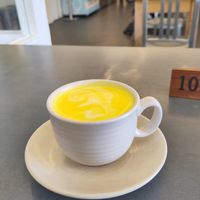 Turmeric Latte with soya milk at Medicine in Birmingham