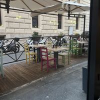 Quite a few tables outside  at Rosemary in Rome