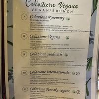 Vegan menu  at Rosemary in Rome