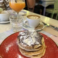 Vegan pancakes with vegan nutella  at Rosemary in Rome