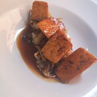 Orange glazed tofu with fennel at Rosemary in Rome