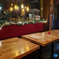 Inside tables at Lovetann Kaffebar in Bergen