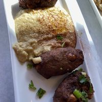 Falafel cakes and hummus at Oasis Restaurant and Catering in Pismo Beach