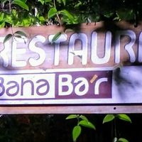 Sign out front. at Baha Bar in Siquijor