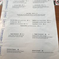 Here’s the picture of the menu with the two labeled vegan options! at Prost in Wichita