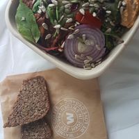 Oumph salad at Wayne's Coffee in Uppsala