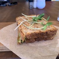 Vegan mushroom and avocado sandwich  at Kelp Cafe in Cape Town