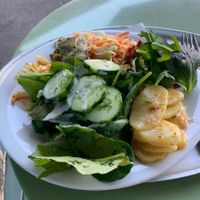 Selection of vegan dishes   at Tibits - Gundeli in Basel