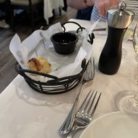 Bread and dipping oil  at Tresca in Boston