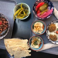 Not fresh but microwaved falafel  at Hammana Café in Colmar