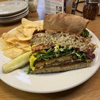 Vegan chicken sandwich  at Pizza Luce in Eden Prairie