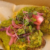 Avocado toast at Full Stop Station in Louisville